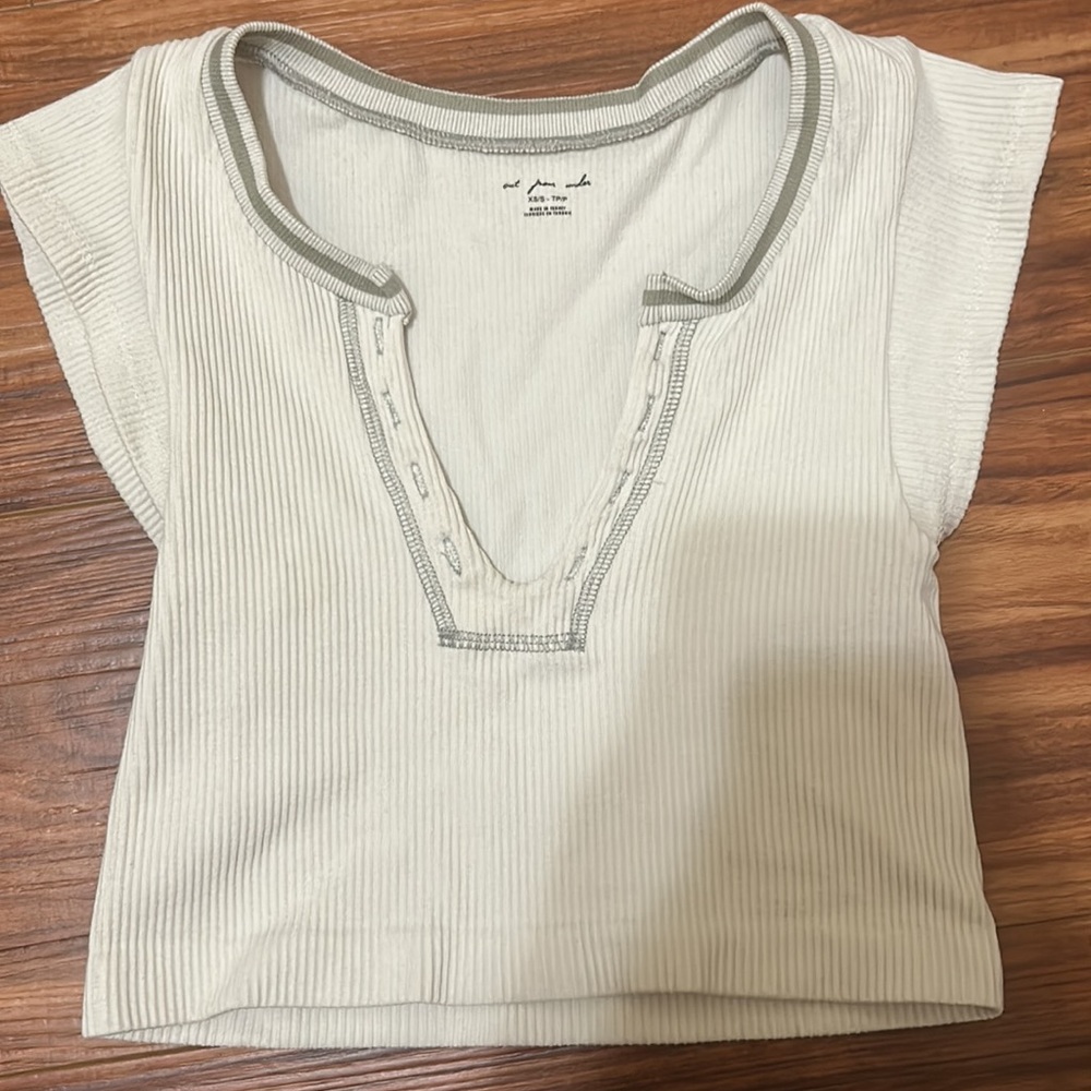 Urban Outfitters Out From Under Go For Gold Seamless Top Ivory